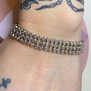 💛 Rhodium Plated Diamond Tennis Bracelet